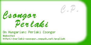 csongor perlaki business card